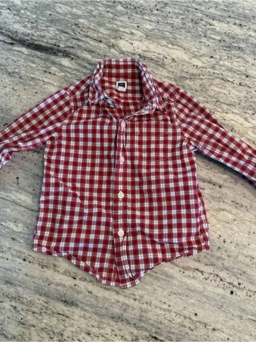 The Children's Place Pink, Navy & White,Janie &jack Plaid Button-Down Shirt